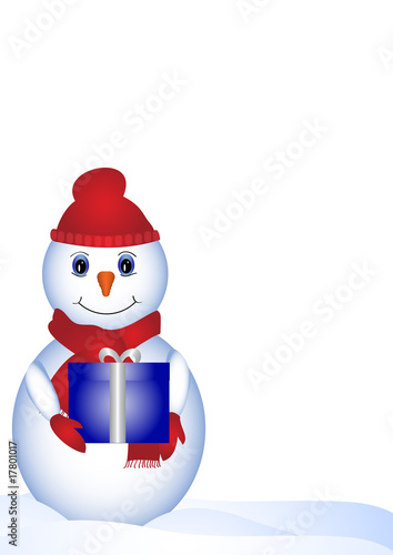 pupazzo di neve natalizio