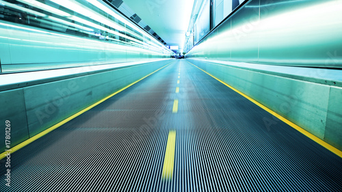 Moving walkway in an airport