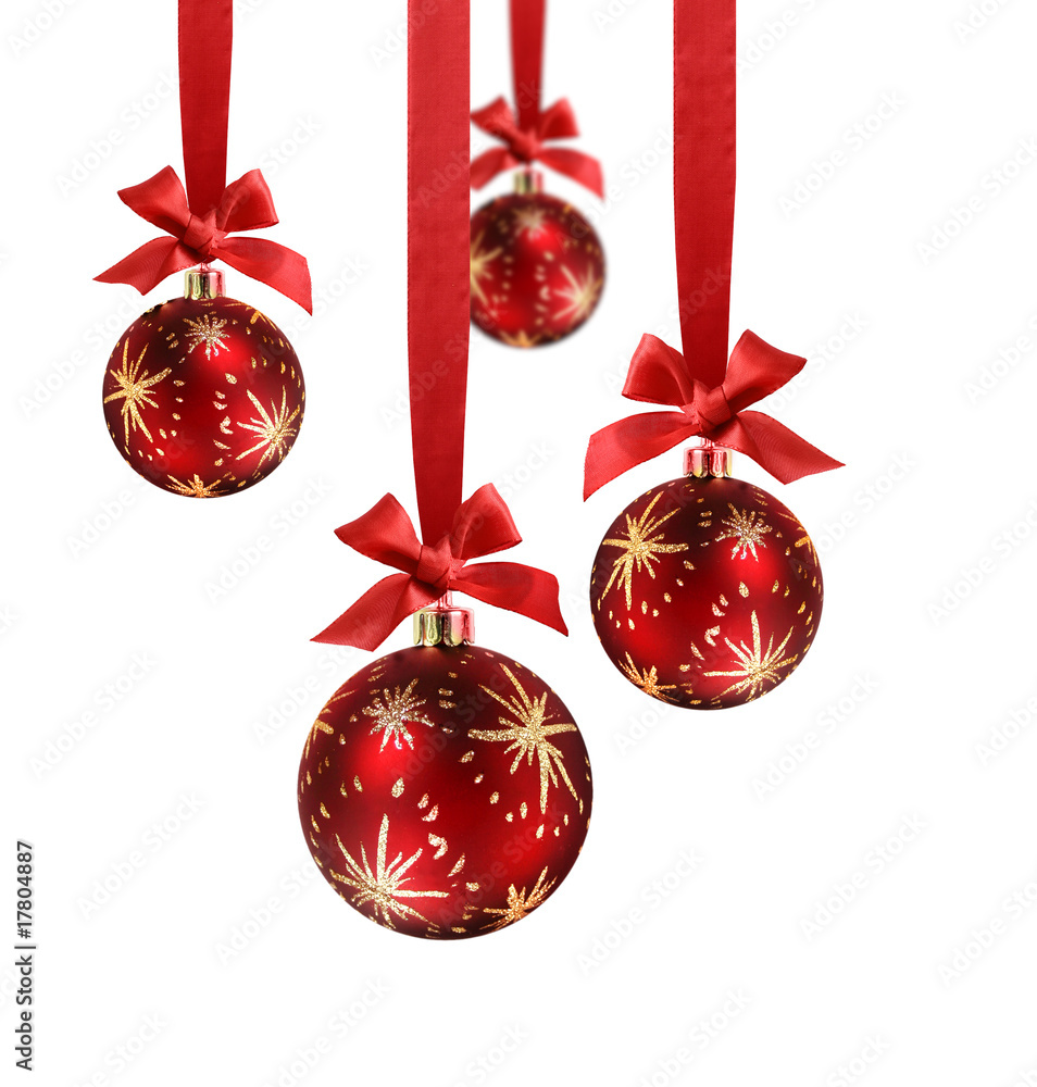 Christmas balls red ribbon Christmas balls red ribbon