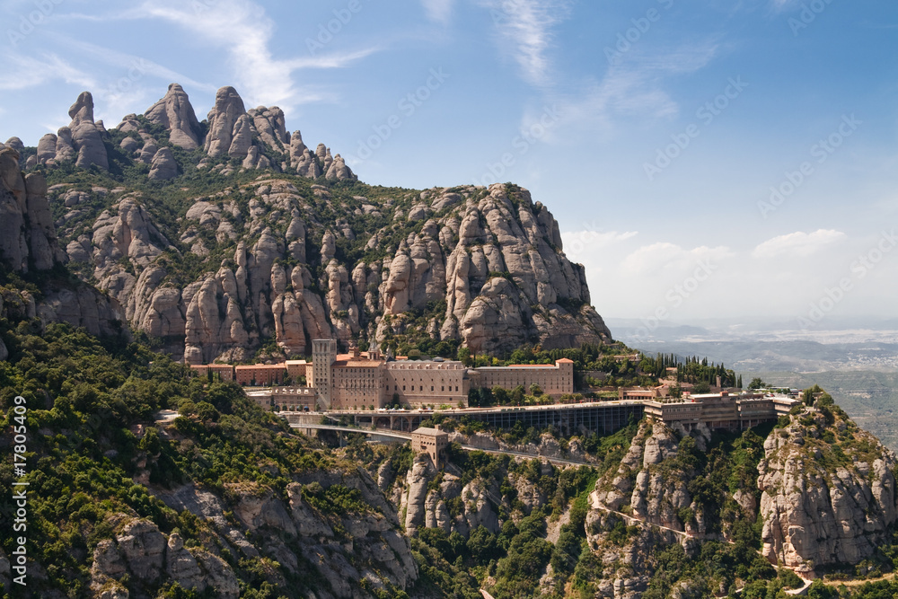 Montserrat Monastery near Barcelona, Catalonia, Spain.