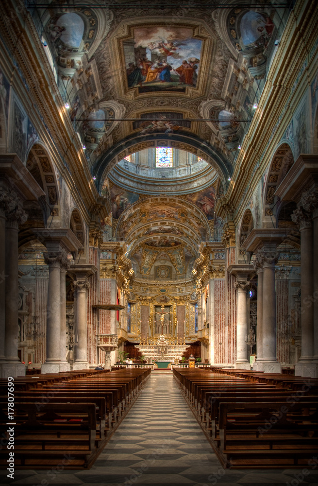 Baroque Basilica San Giovanni Battista Finale Ligure, Italy