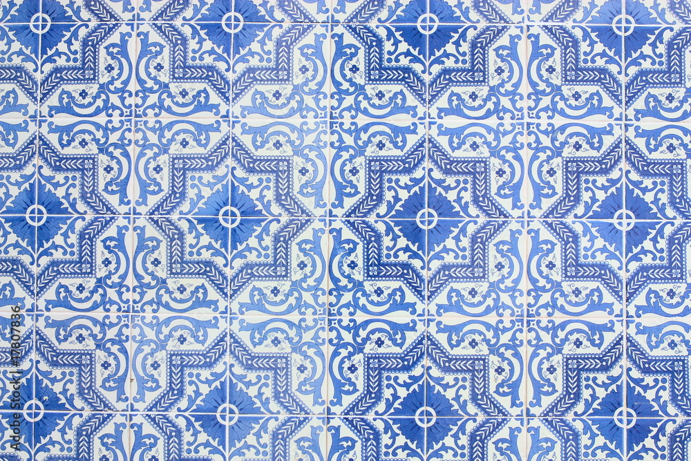 Vintage tiles from Lisbon, Portugal