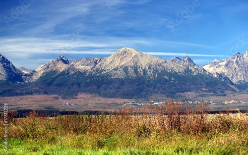 A view of The Tatra Mountains in summer, Slovakia.