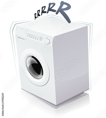 Lave-linge bruyant (reflet)