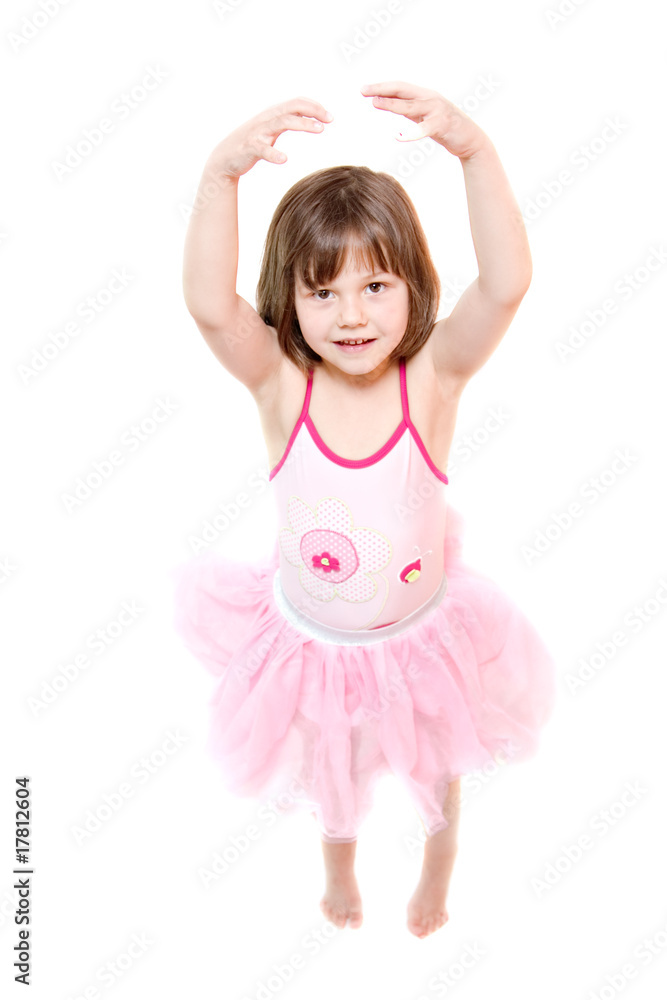 little ballerina wearing tutu isolated on white little ballerina wearing tutu isolated on white