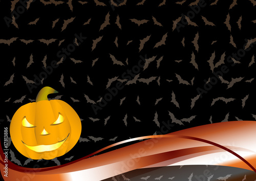 sfondo halloween zucca e pipistrelli2