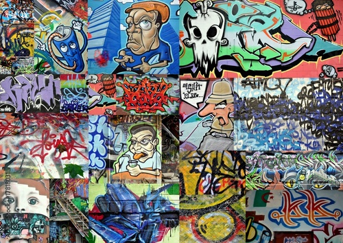 graffiti...collage © rachid amrous