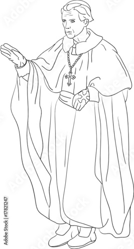 vector - Priest Cardinal isolated on background