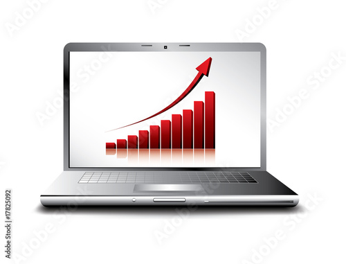 Business concept of rising economy - vector illustration