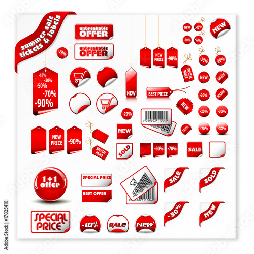 big set of vector price tags & labels