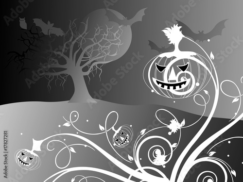 halloween black background illustration