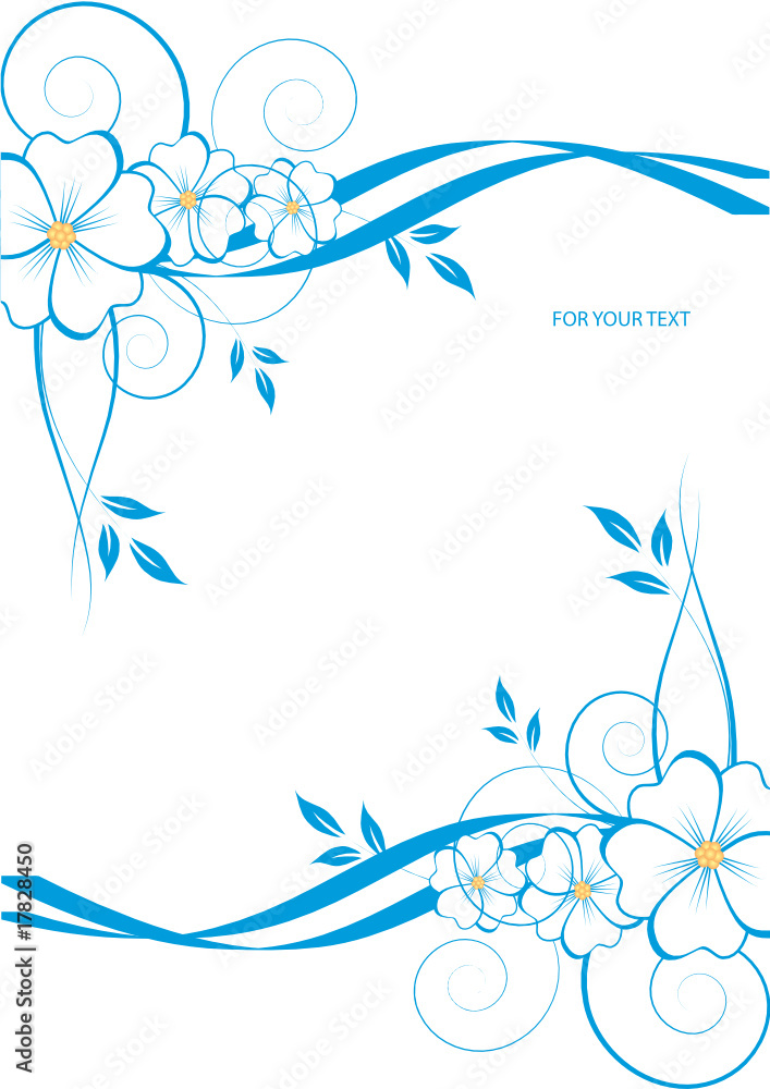 Abstract flowers background with place for your text