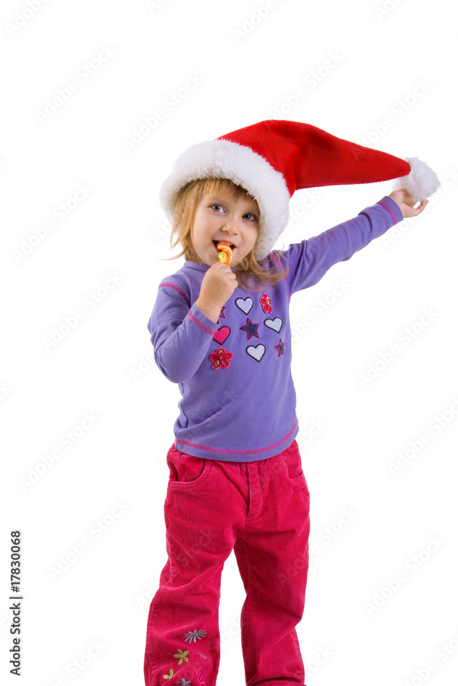 Girl with a bright lollipop Girl with a bright lollipop