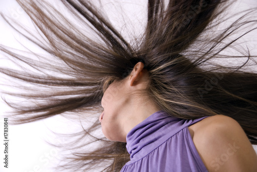 giovane ragazza, movimento capelli photo