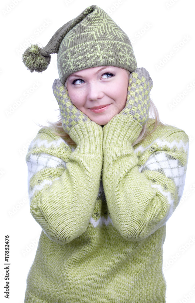 girl in warm clothes girl in warm clothes