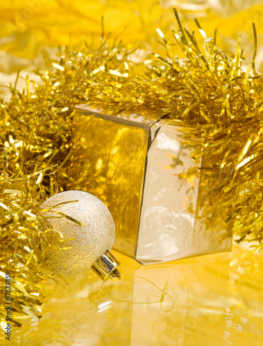 cristmas gift boxes with gold