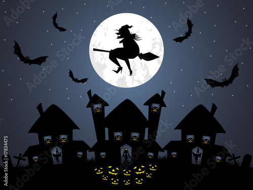 halloween background, vector illustration