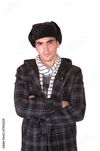 man with a russian hat