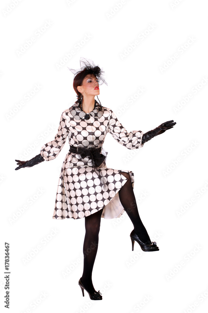 Fashion girl posing on white background Fashion girl posing on white background