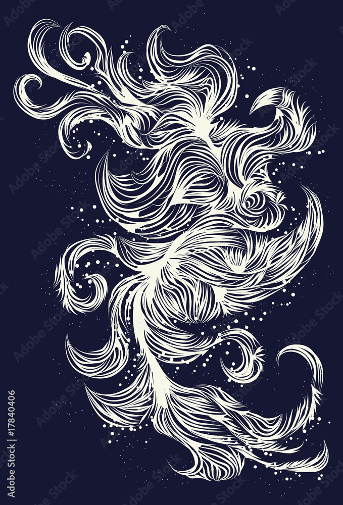 Fototapeta premium Messy hand drawn line background