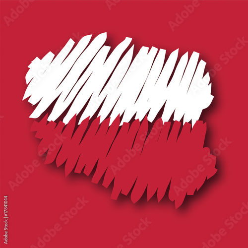 Polonia mappa bandiera