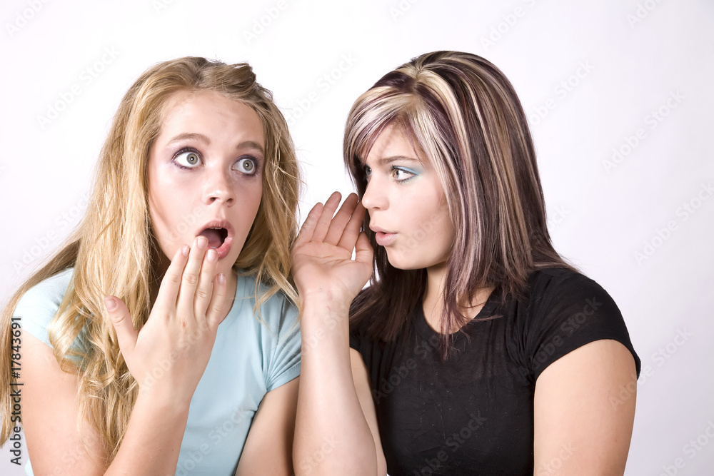 Expression two girls with a secret Expression two girls with a secret