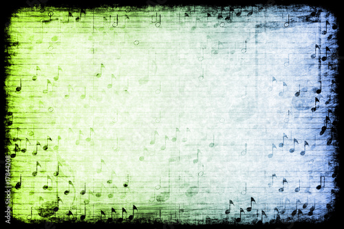 Slika na platnu Music Themed Abstract Grunge Background