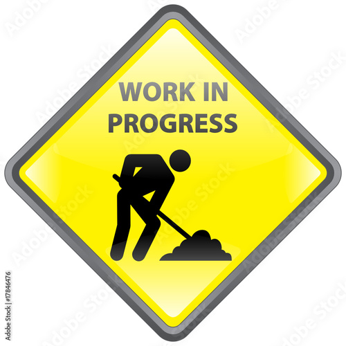 "Work In Progress" Signpost (vector)