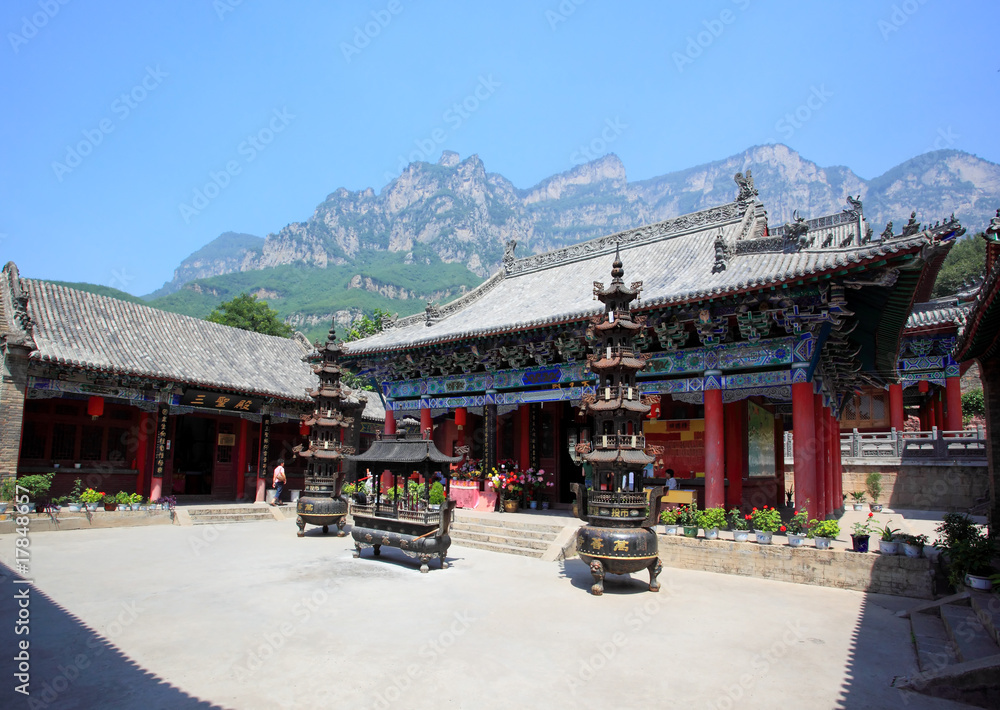 A temple in Yun-Tai Mountain,