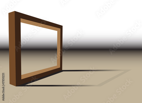 vector old wooden frame on stage