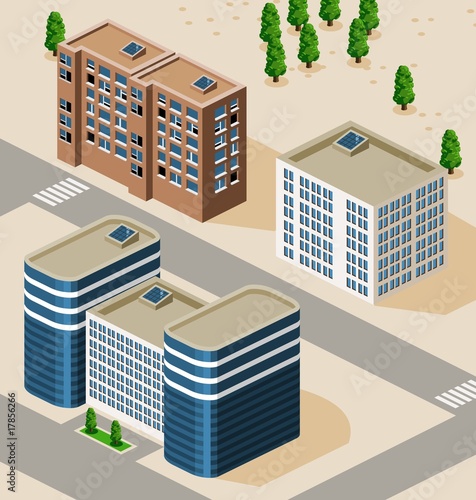 Building Isometric vector