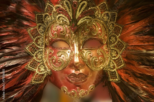 red gold luxury mask from venice