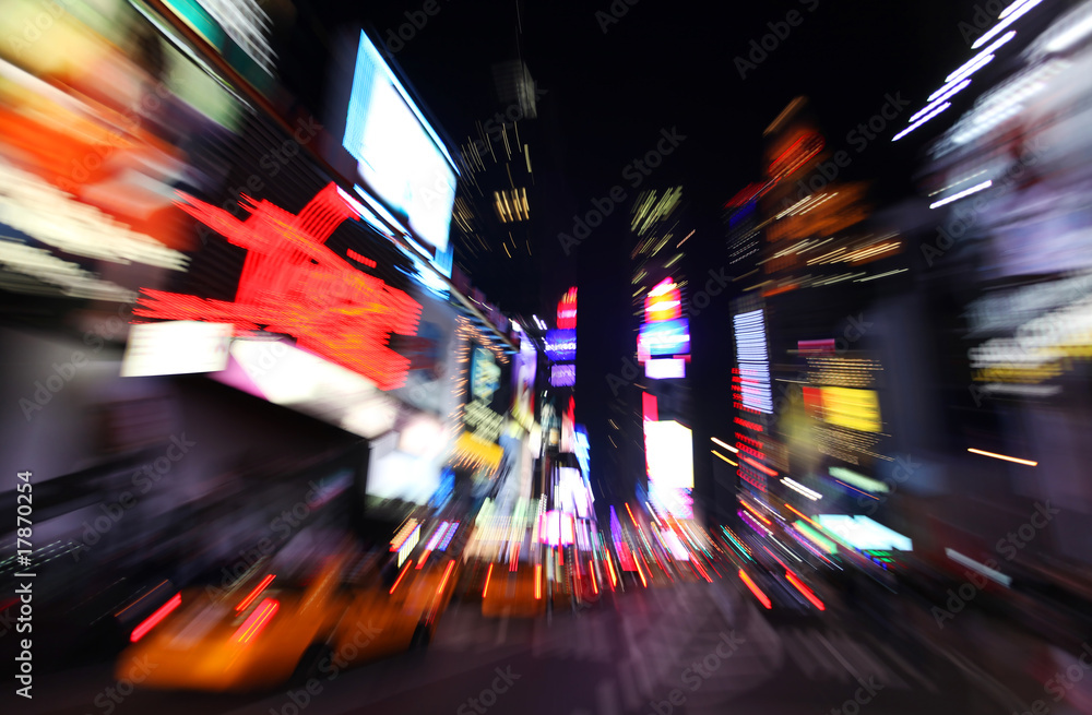 The times square at night