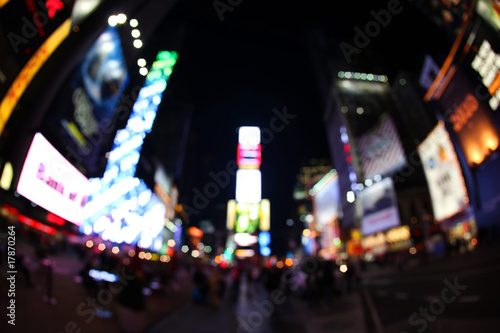 The times square at night