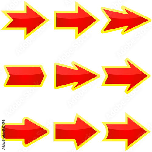 Set of arrows. Vector illustration.