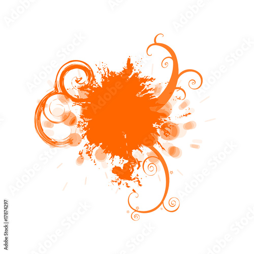 FOND GRUNGE ORANGE VECTEUR