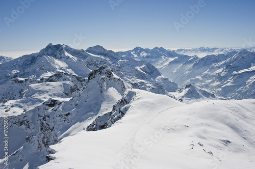 Tableau sur toile Skifahren an der Monte Rosa