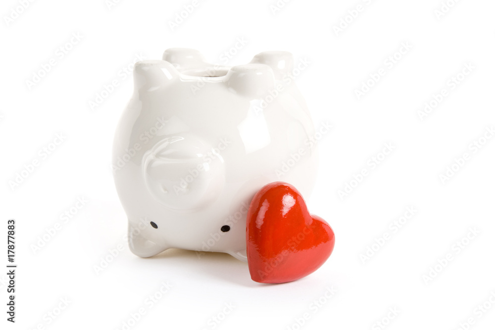 Piggy Bank and Red Heart