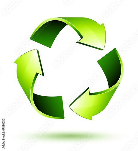 Obraz na płótnie recyclage logo w salonie