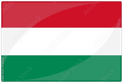 Canvas Print drapeau glassy hongrie hungary flag