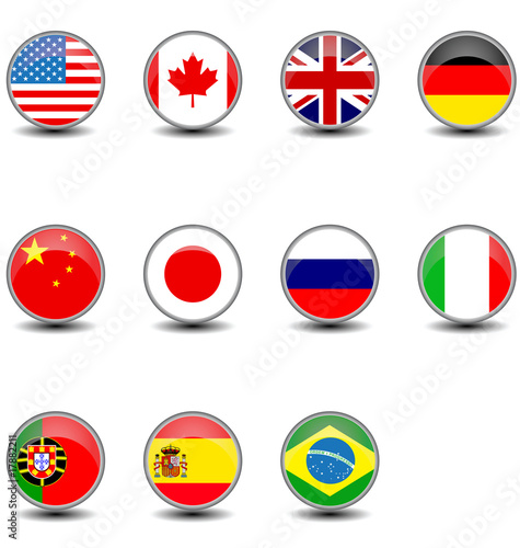 Free Download shiny flags set - GFXLoad