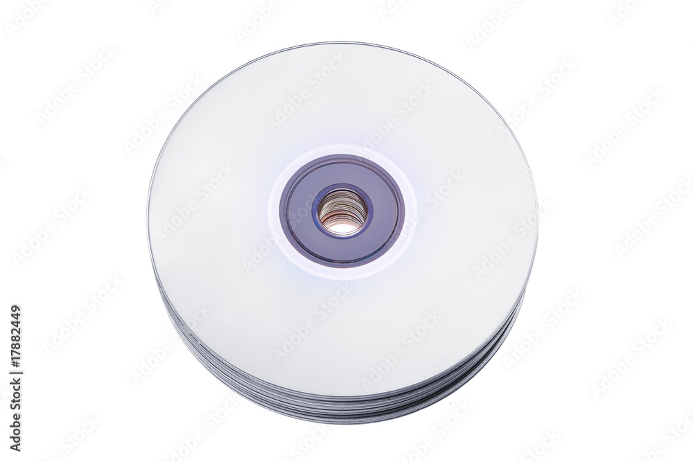 CDs isolated on white background CDs isolated on white background