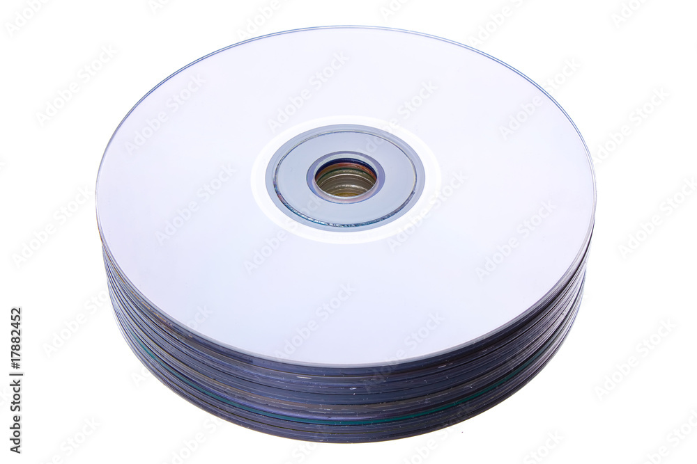 CDs isolated on white background CDs isolated on white background