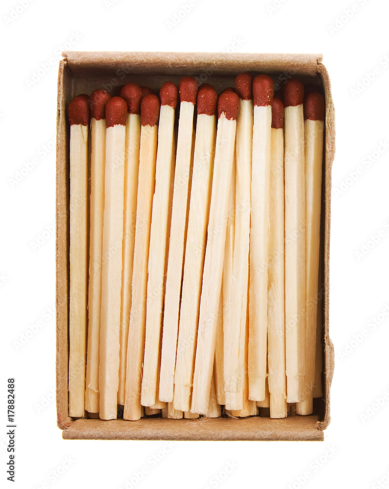shot of matches in a box