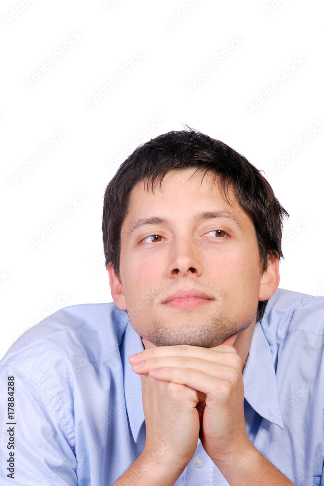happy young casual man portrait
