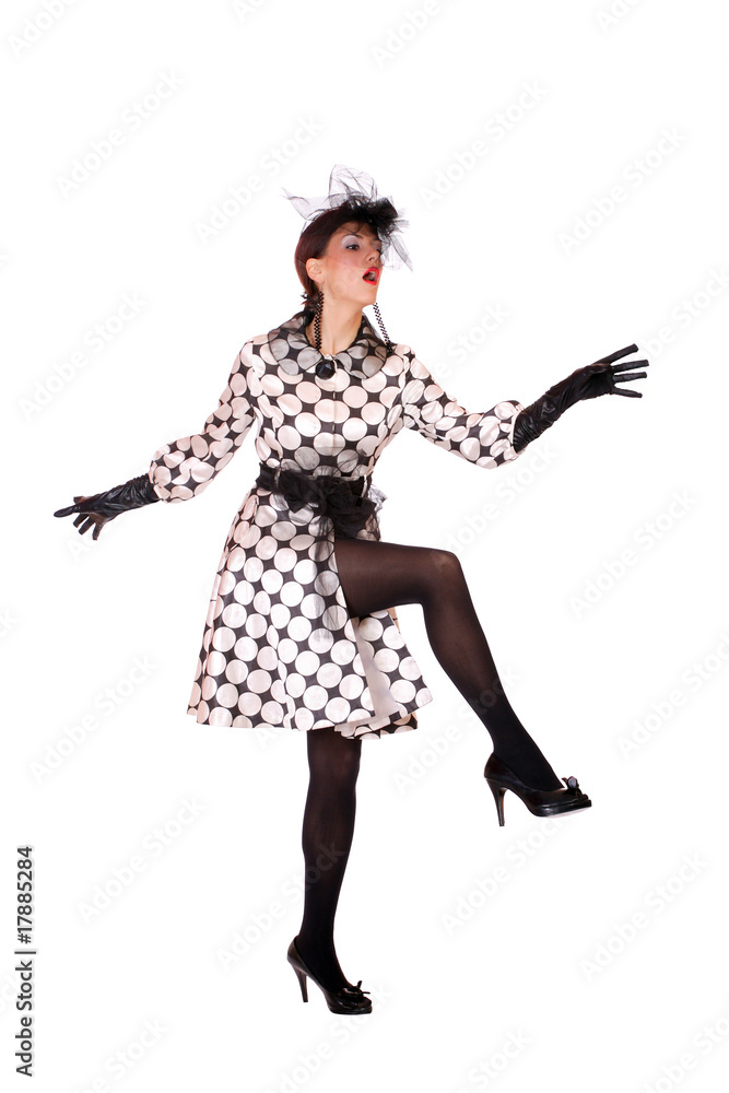 Fashion girl posing on white background Fashion girl posing on white background