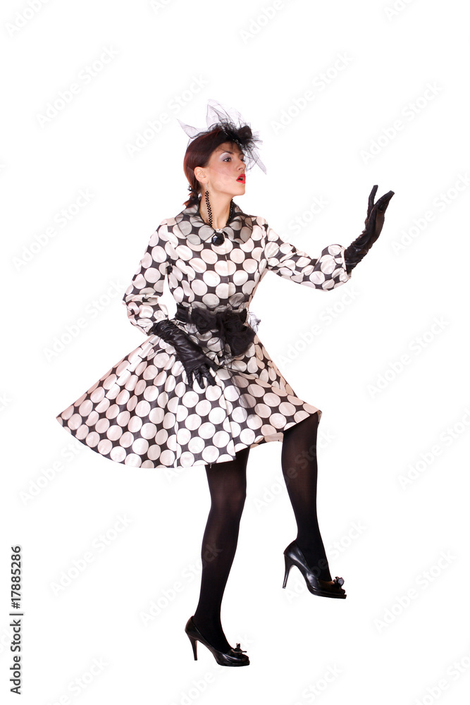 Fashion girl posing on white background Fashion girl posing on white background