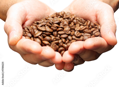 Coffee in man hands