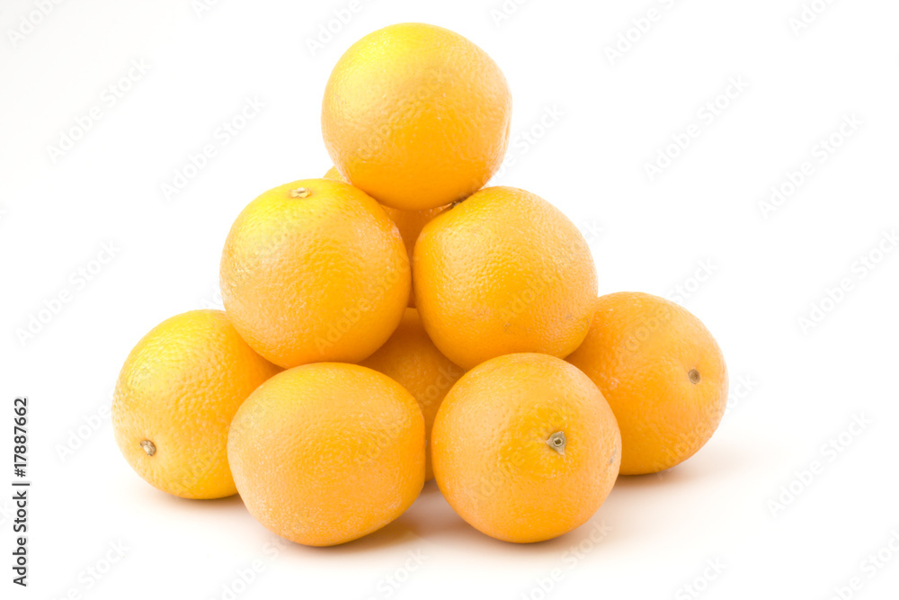 Oranges isolated on white background Oranges isolated on white background
