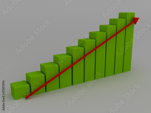 3D bar graph photo